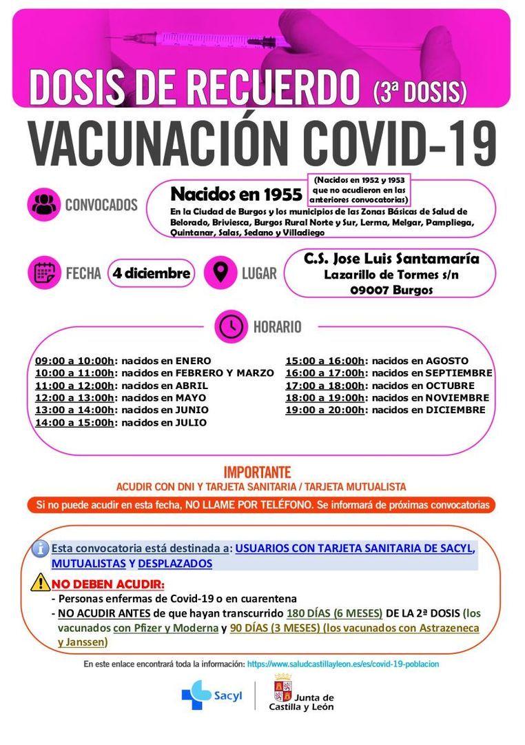 Dosis de Recuerdo 3ª Dosis