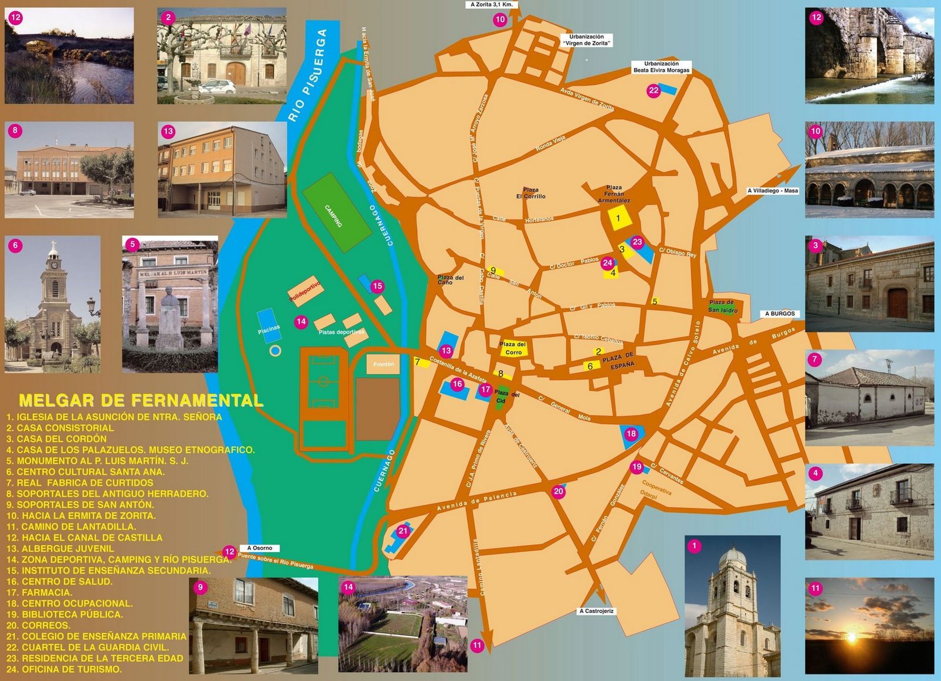 Callejero y Resumen Turístico de Melgar de Fernamental